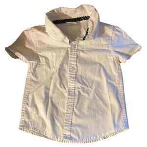 Toddler Girls 3T Gymboree Blouse White Ruffled  Collar April 2023 Short Sleeve